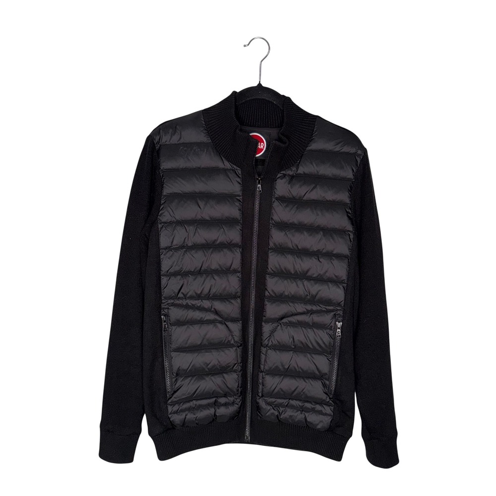 Colmar Golf Collection Hybrid‎ Jacket Mens 100 Black Fair Thindown Quilted Knit